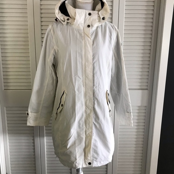 Sebago Jackets & Blazers - Sebago Women’s White Anorak Sailing Jacket with Detachable Hood Size Medium